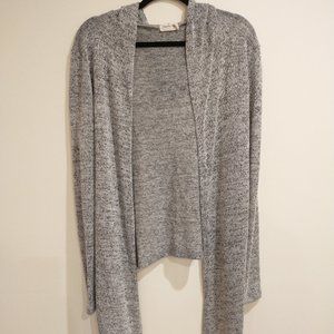 🦋🦋🦋Heathered gray hooded drape cardigan